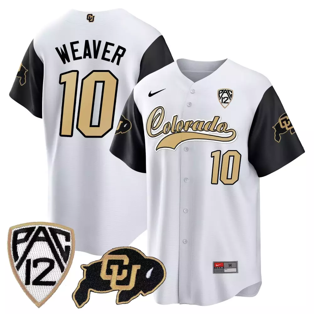 xavier weaver black sleeves mens colorado buffaloes baseball jersey all stitched