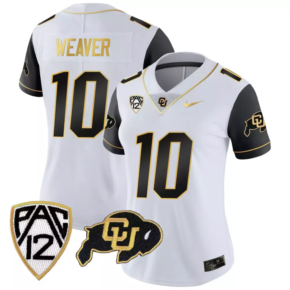 xavier weaver black sleeves womens colorado buffaloes gold vapor limited jersey all stitched