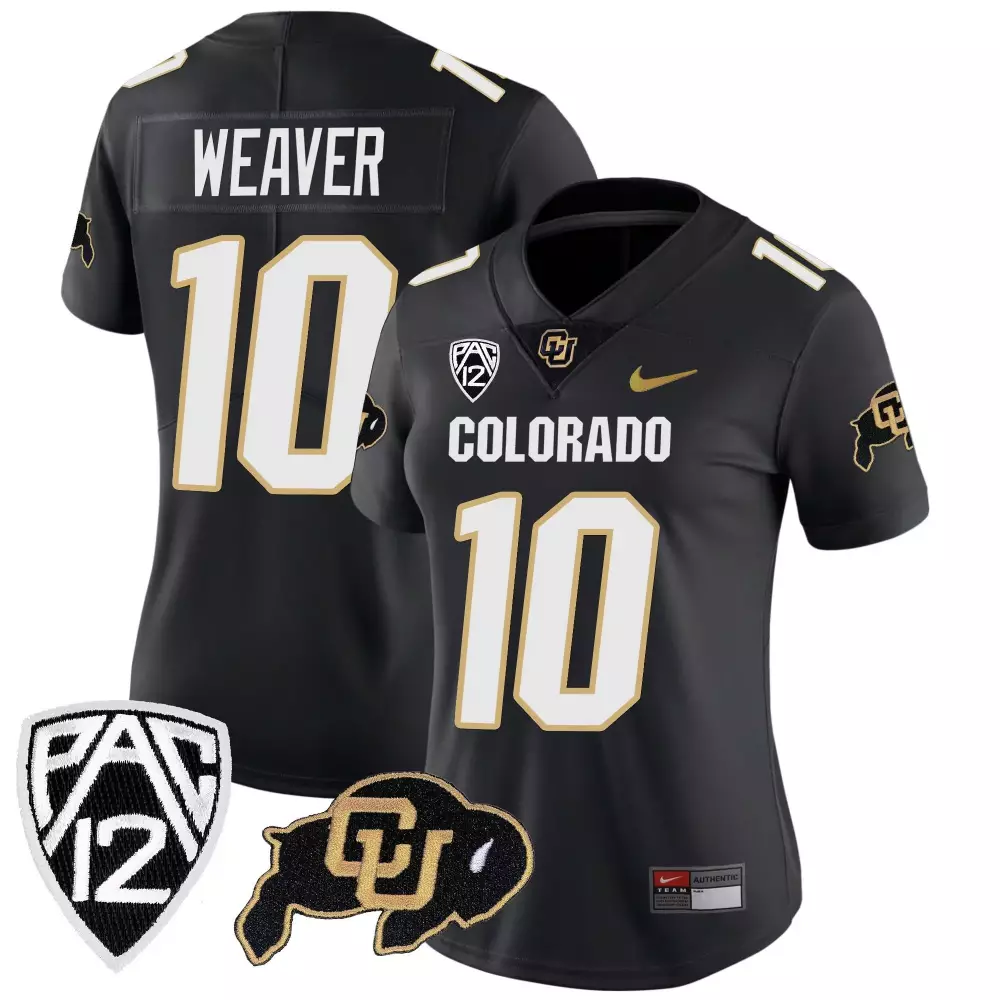 Xavier Weaver Black Sleeves Women's Vapor Limited Jersey | Colorado Buffaloes Stitched Edition | Fan Gear for Women & Youth