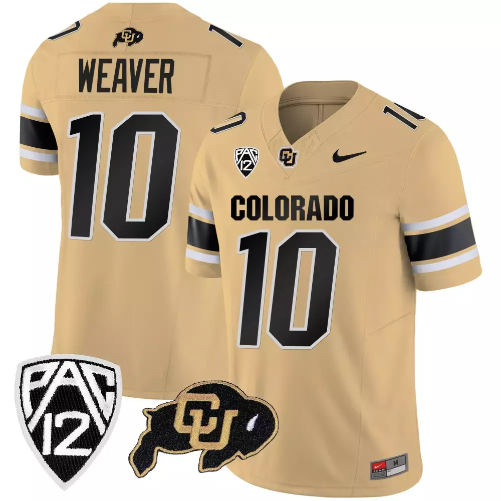 xavier weaver gold mens colorado buffaloes vapor limited jersey v3 all stitched