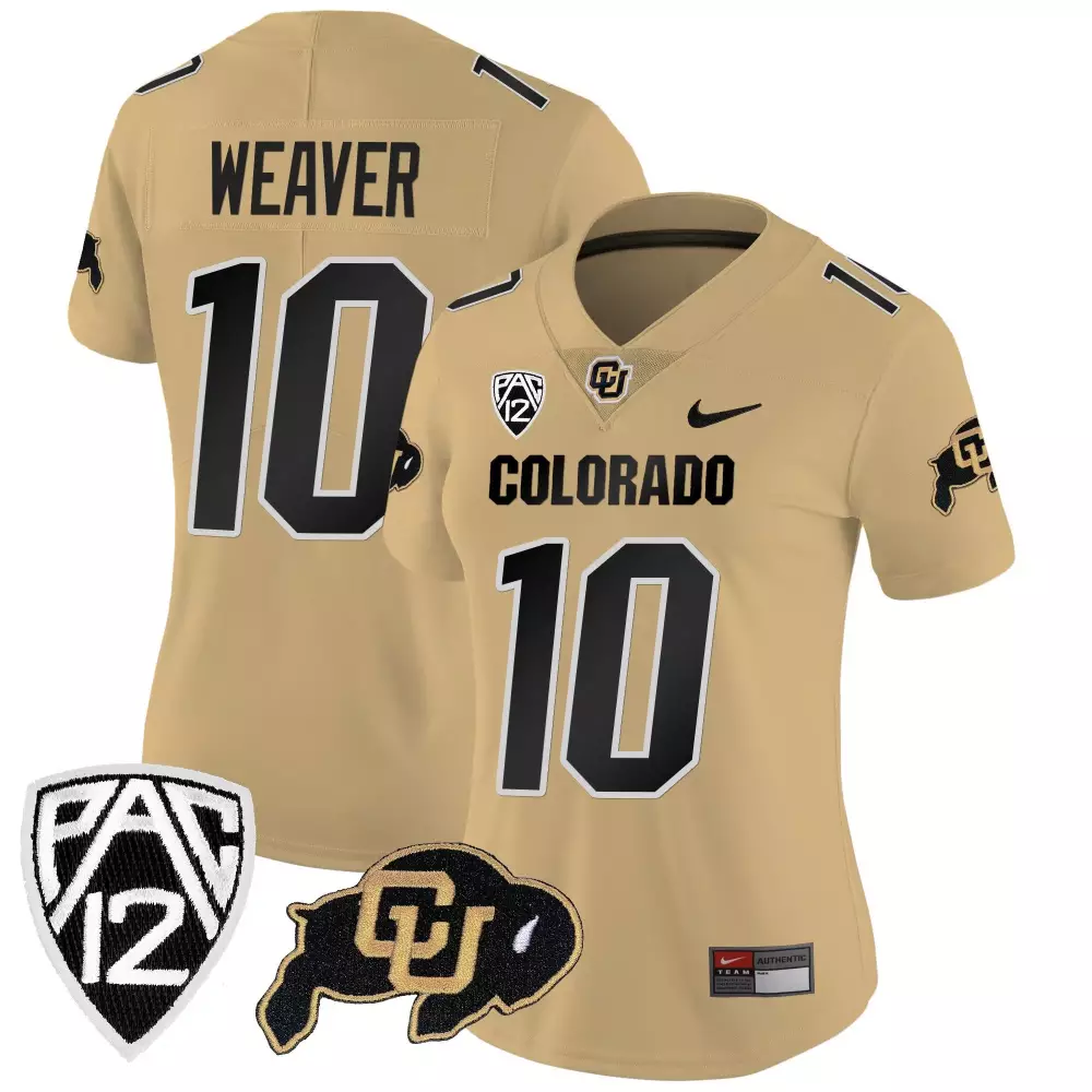 Xavier Weaver Colorado Buffaloes Black Gold Vapor Limited Jersey | Stitched Gold | Youth Fan Gear | For Youth