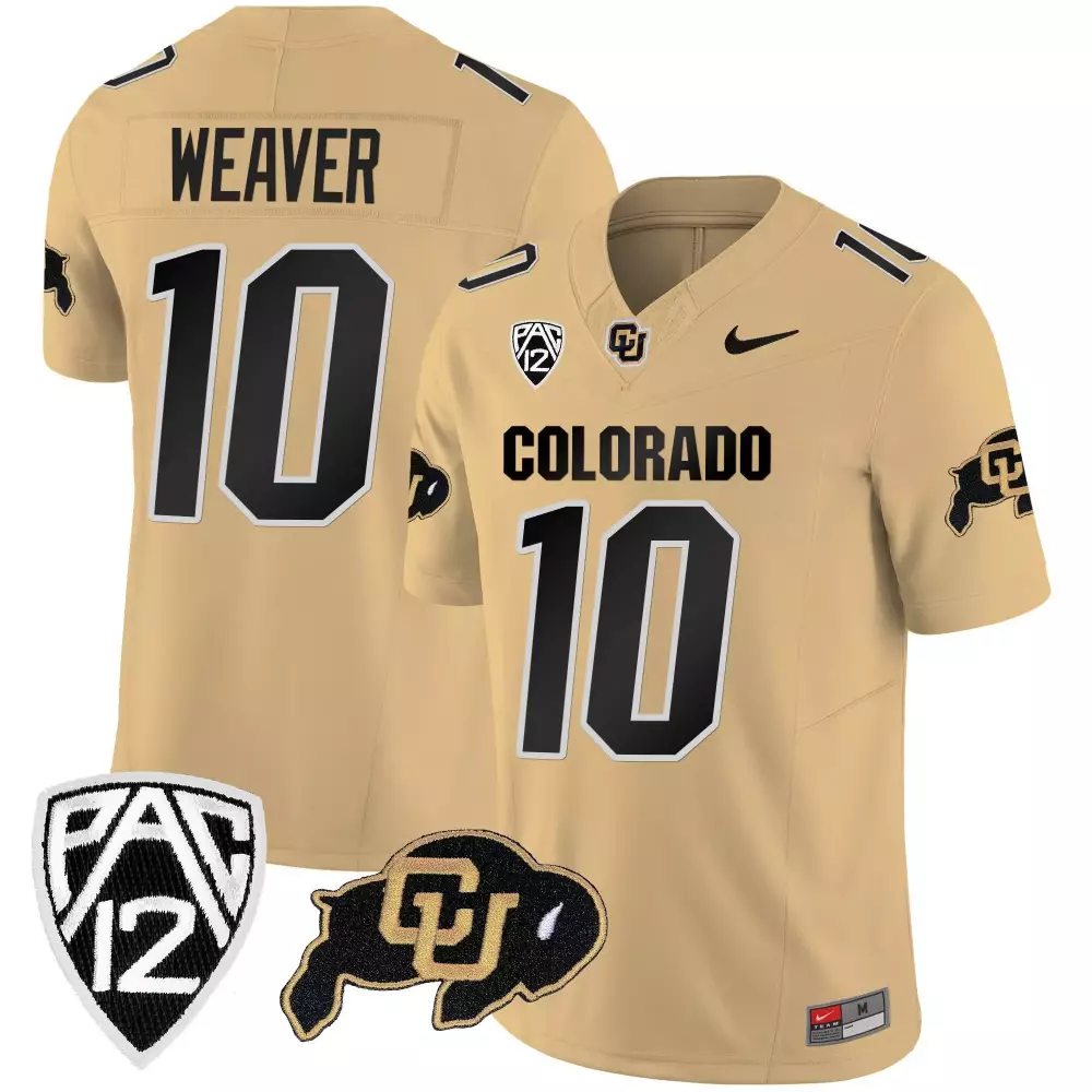 Xavier Weaver Gold Colorado Buffaloes Vapor Limited Jersey | Youth's All Stitched Fan Gear | For Men, Women & Youth