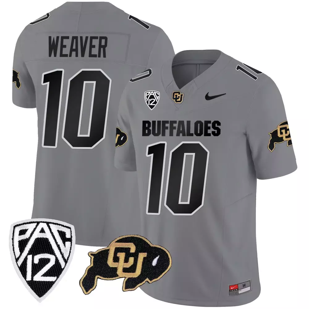 xavier weaver gray mens colorado buffaloes vapor limited jersey v4 all stitched