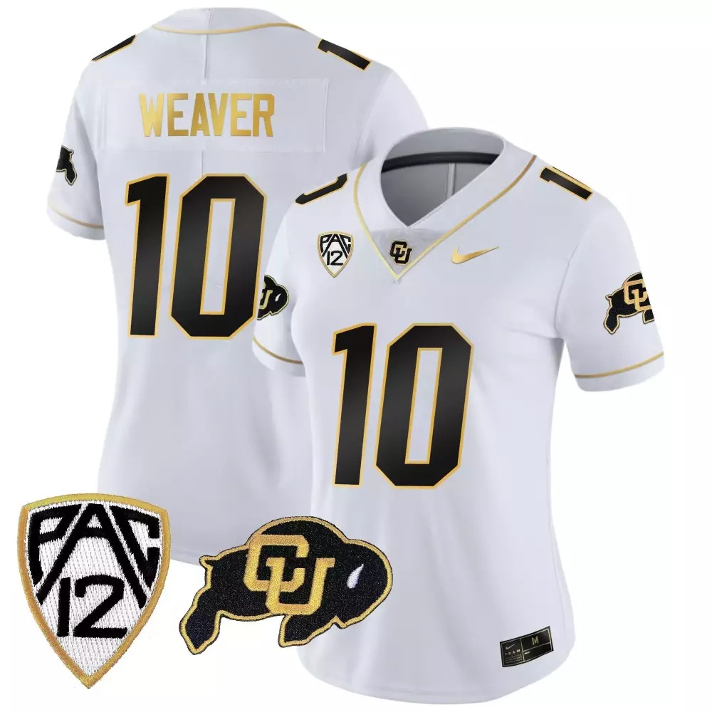 xavier weaver white gold womens colorado buffaloes gold vapor limited jersey all stitched