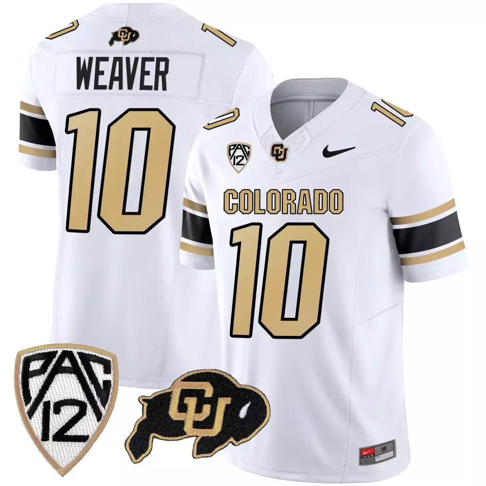 Xavier Weaver White Colorado Buffaloes Vapor Limited Jersey V3 | Men's All Stitched | Fan Gear for Men, Women & Youth