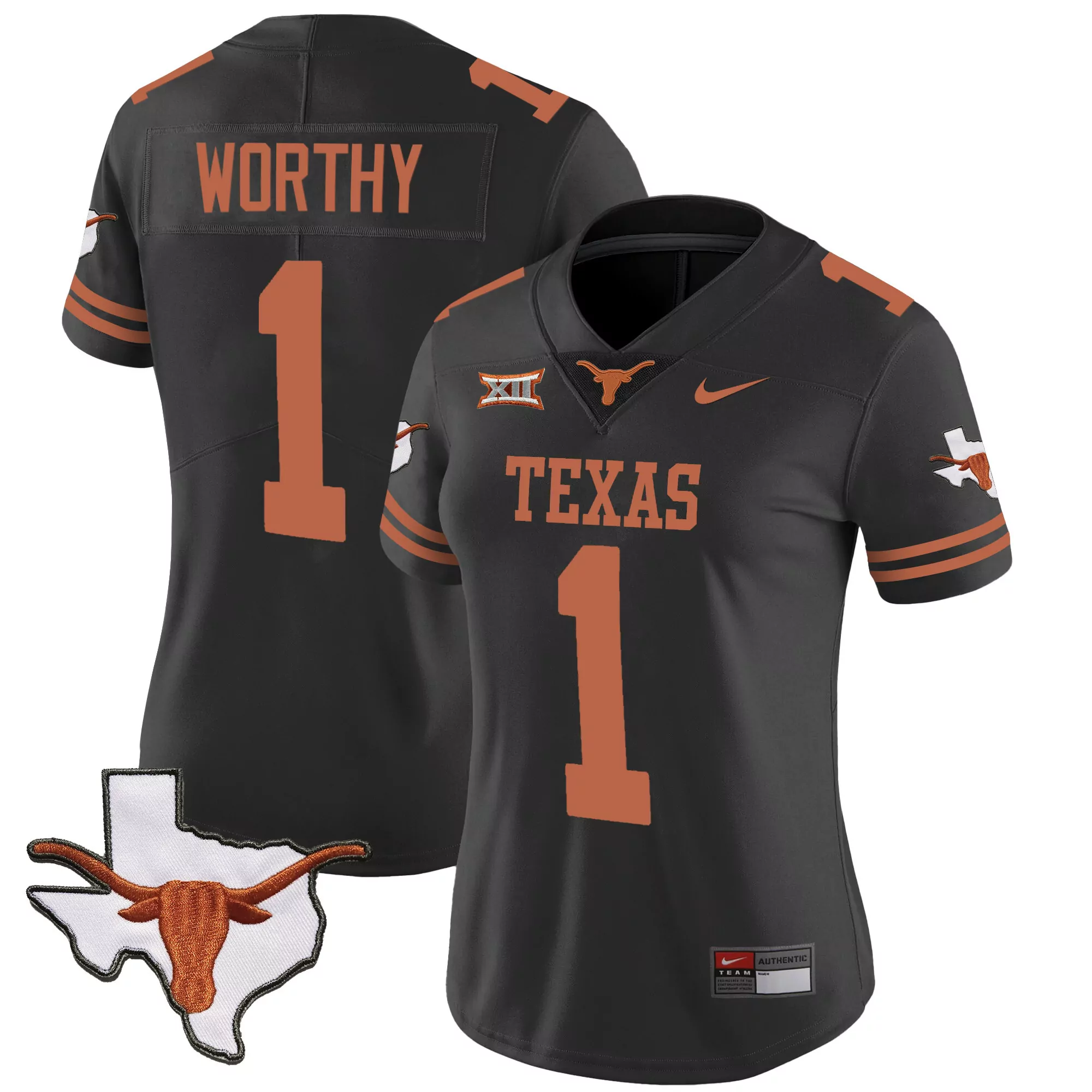 xavier worthy black womens texas longhorns vapor limited jersey v3 all stitched