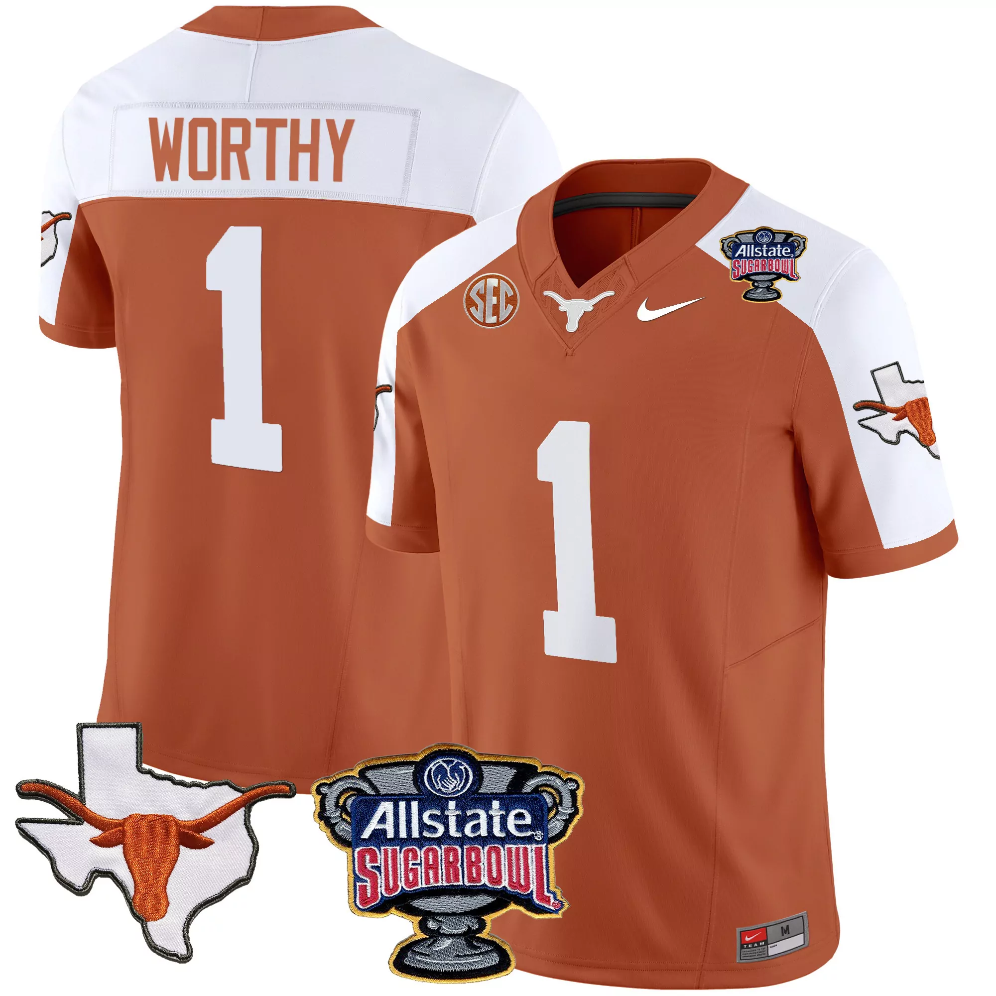 xavier worthy orange alternate mens texas longhorns state map sec patch vapor jersey v4 all stitched
