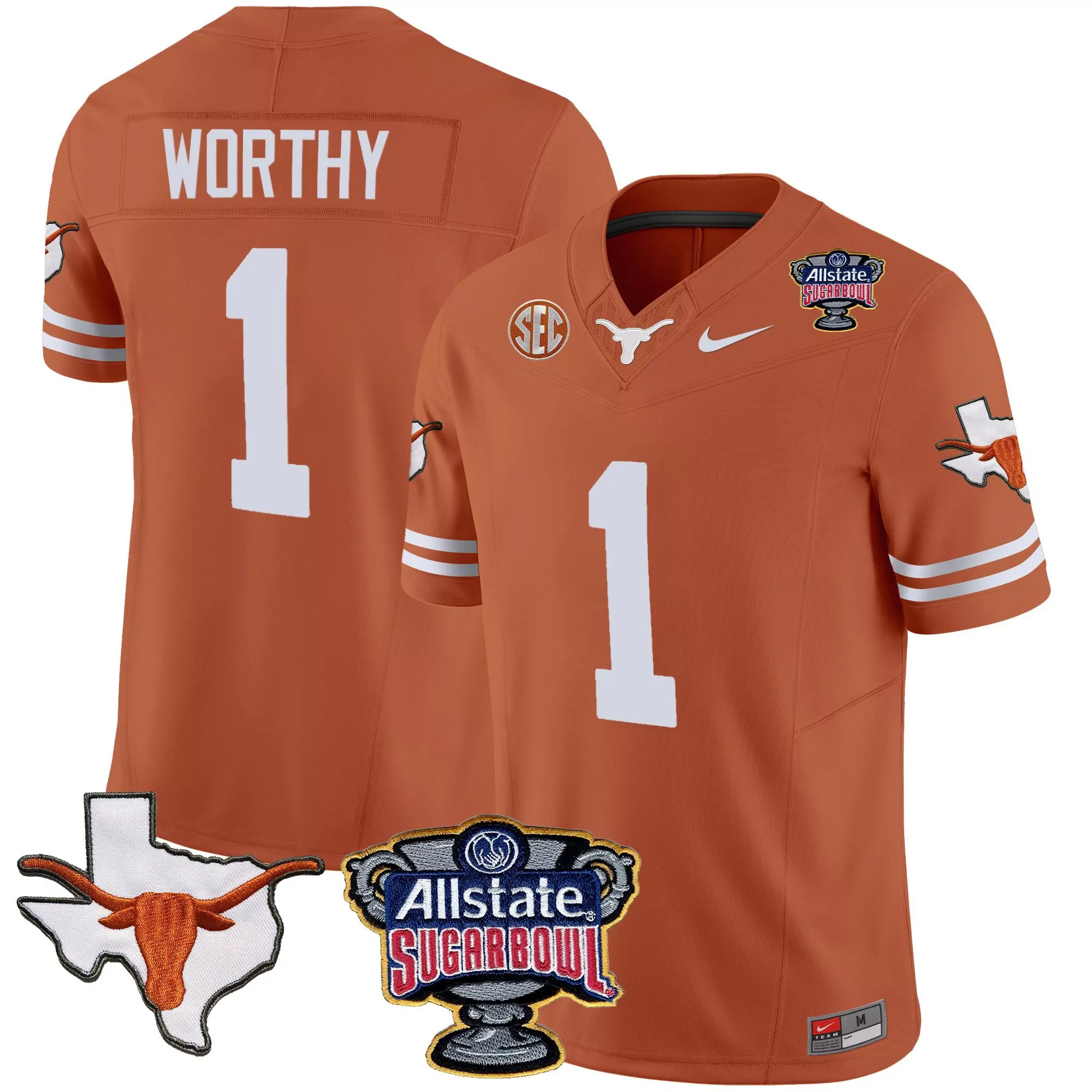 xavier worthy texas orange mens texas longhorns sugar bowl sec patch vapor jersey all stitched