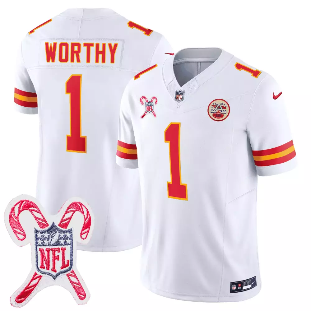 xavier worthy white gold mens kansas city chiefs super bowl lix patch gold vapor limited jersey all stitched