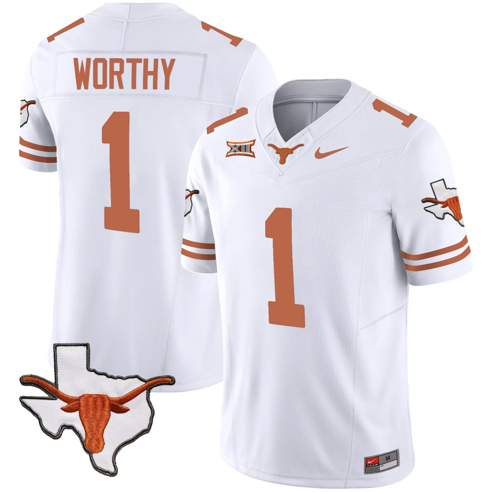 xavier worthy white mens texas longhorns sugar bowl sec patch vapor jersey all stitched
