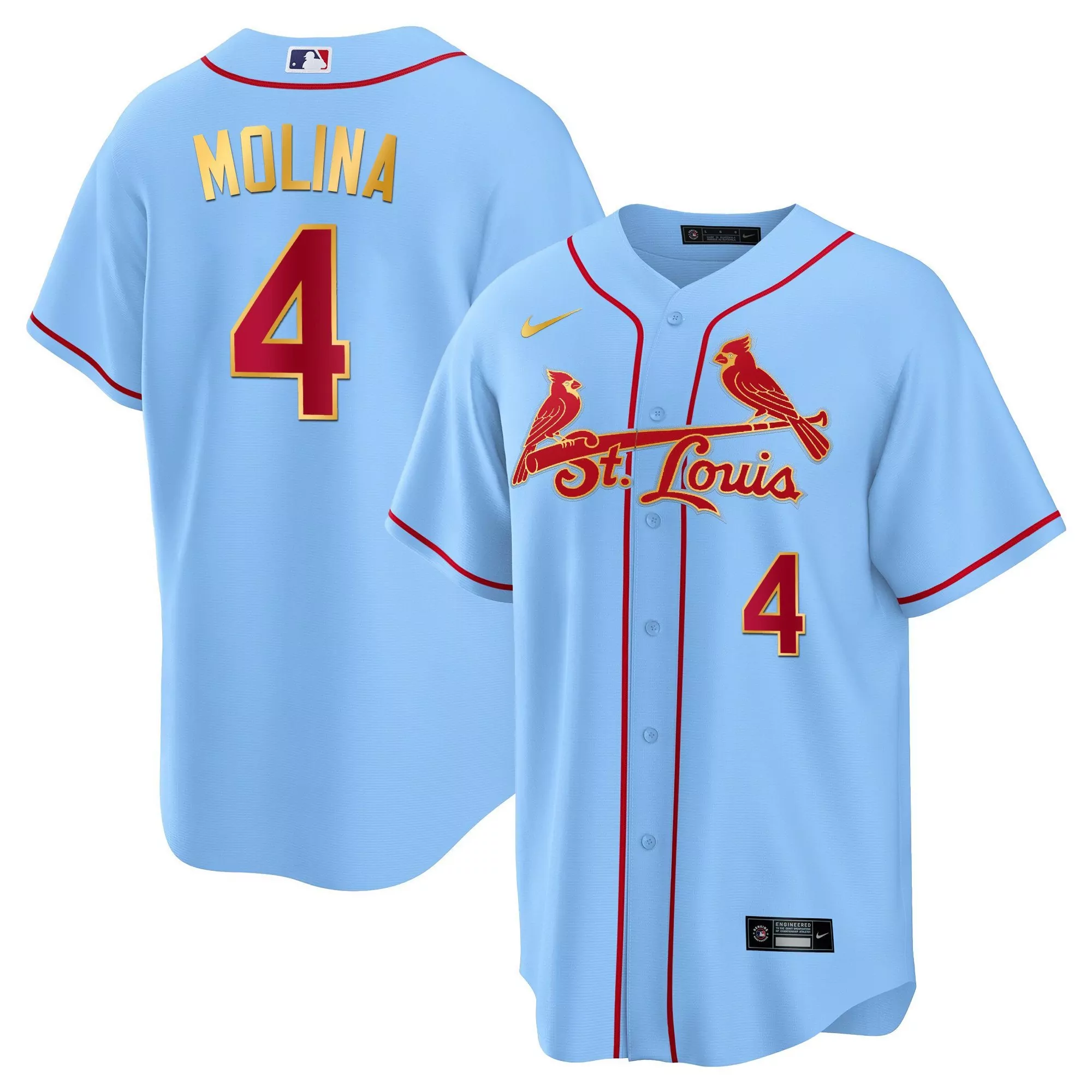 yadier molina flex white gold mens st louis cardinals black limited gold jersey all stitched