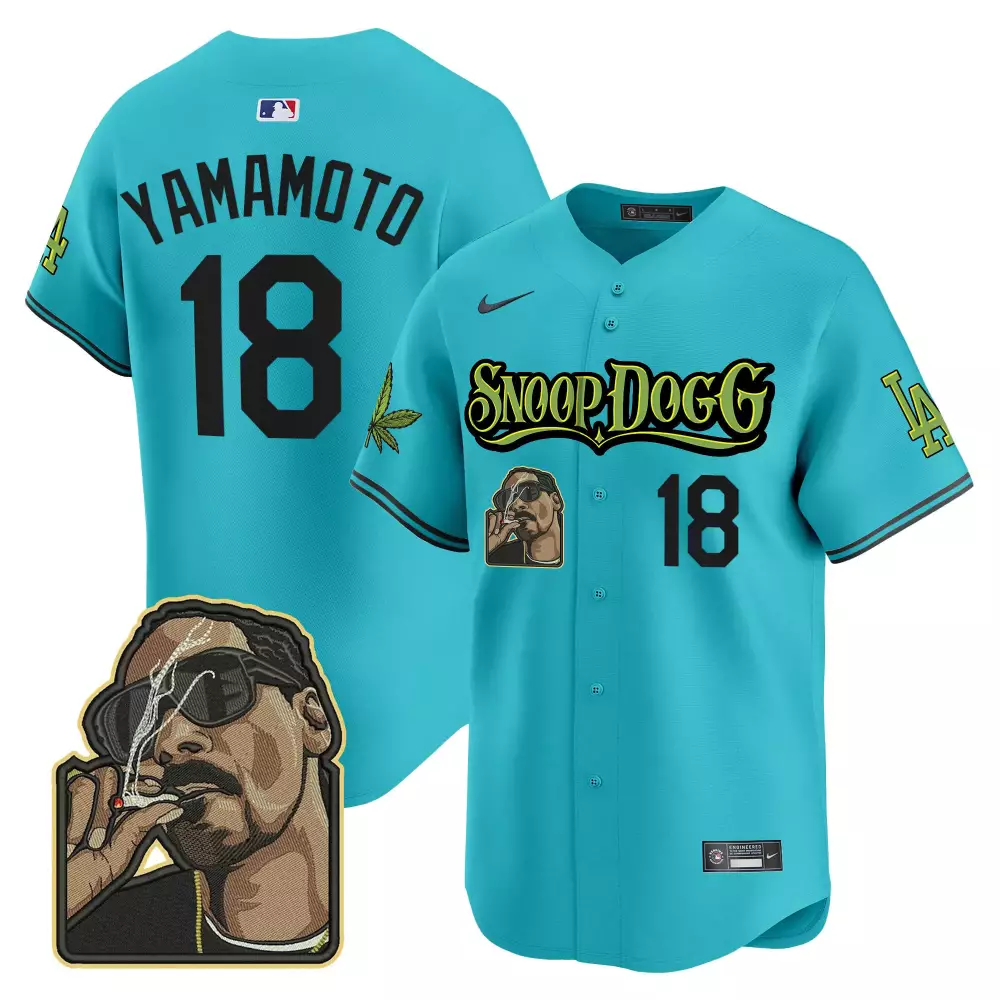 Yamamoto Dodgers Snoop Dogg Jersey | Stitched Vapor Premier Limited Edition | Fan Gear for Men, Women & Youth