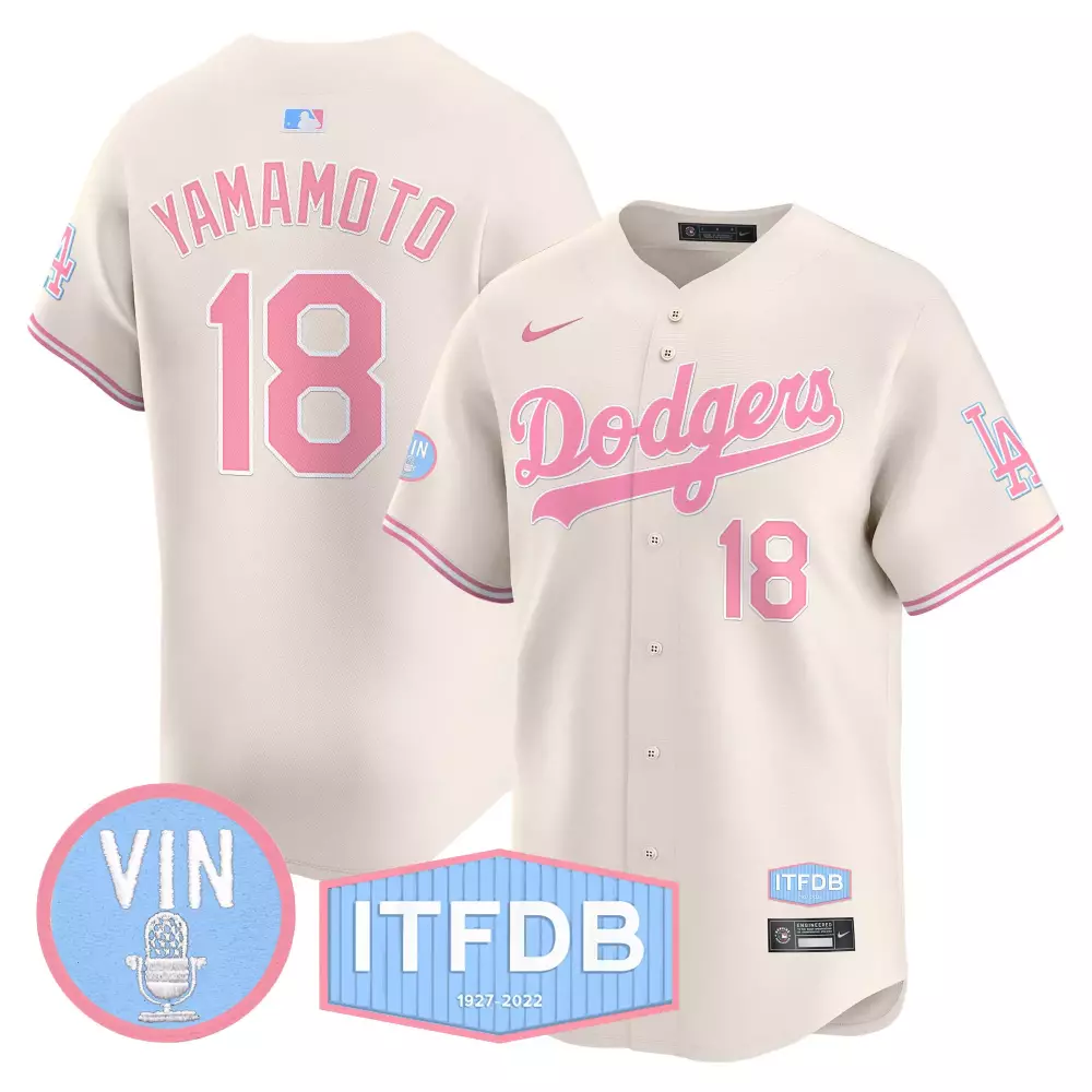Yamamoto 2024 Dodgers Tribute Limited Edition Jersey | Blue Vapor Premier | All Stitched Fan Gear for Men, Women & Youth