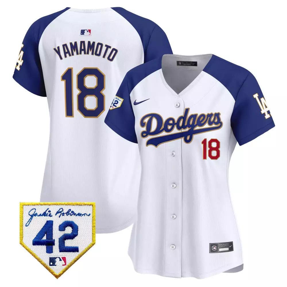 Yamamoto Dodgers 2024 White Jersey | World Tour Seoul Series Patch | Premier Limited Edition Fan Gear | For Men, Women & Youth