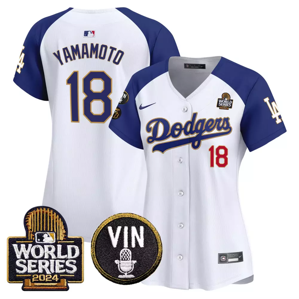 Yamamoto Dodgers 2024 White Jersey | World Tour Seoul Series Patch | Premier Limited Edition Fan Gear | For Men, Women & Youth
