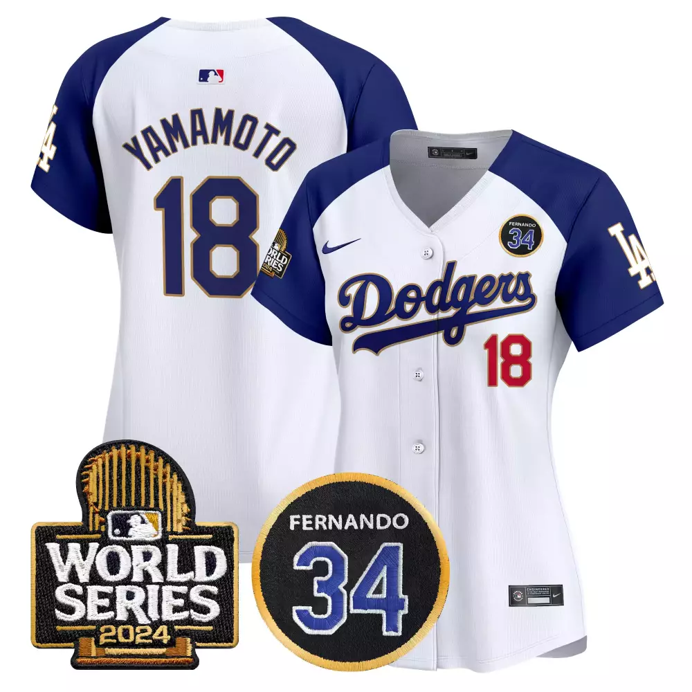 Yamamoto Dodgers 2024 White Jersey | World Tour Seoul Series Patch | Premier Limited Edition Fan Gear | For Men, Women & Youth