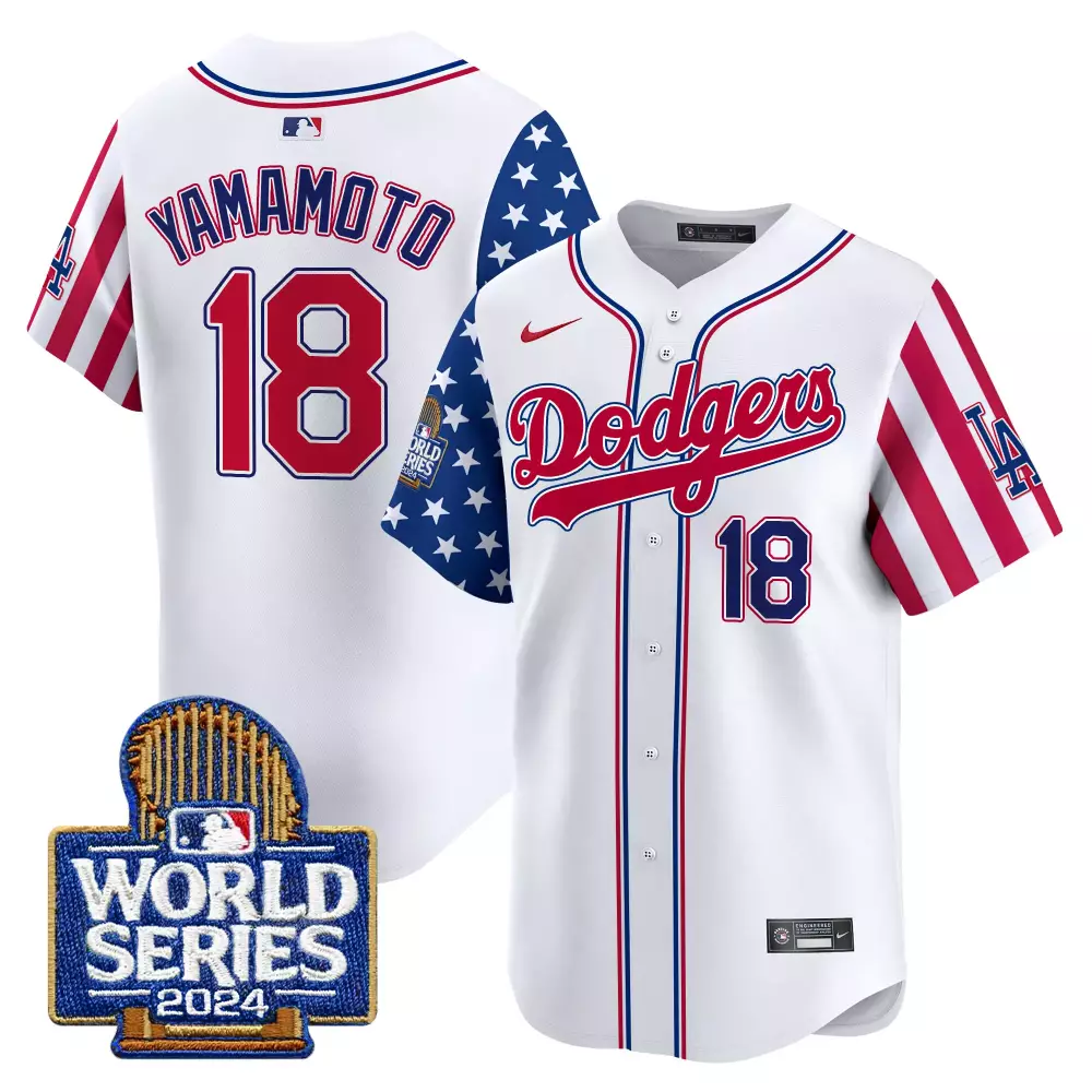 Yamamoto Dodgers 2024 American Style World Series Jersey | Vapor Premier Limited Edition | Fan Gear for Men, Women & Youth