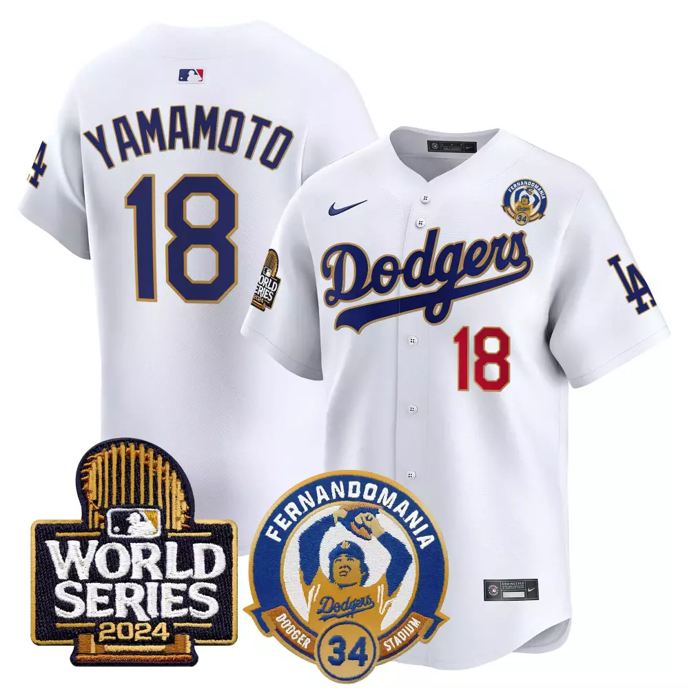 Yamamoto Dodgers Bubblegum Pink Vapor Premier Limited Jersey | White Stitched Style | Fan Gear for Men, Women & Youth