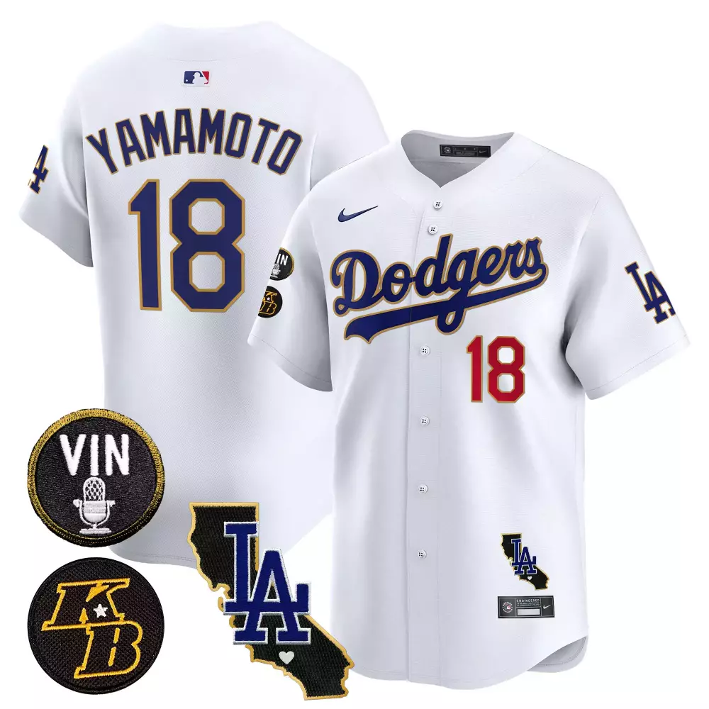 Yamamoto Dodgers Vin ITFDB Patch Bubblegum Pink Jersey | Stitched Vapor Premier Limited Edition | Fan Gear for Men, Women & Youth
