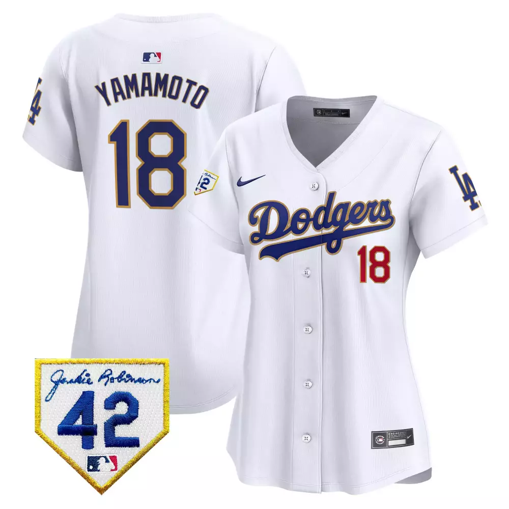 Yamamoto Dodgers 2024 Independence Day Jersey | Stitched Vapor Premier Limited Edition | Fan Gear for Women