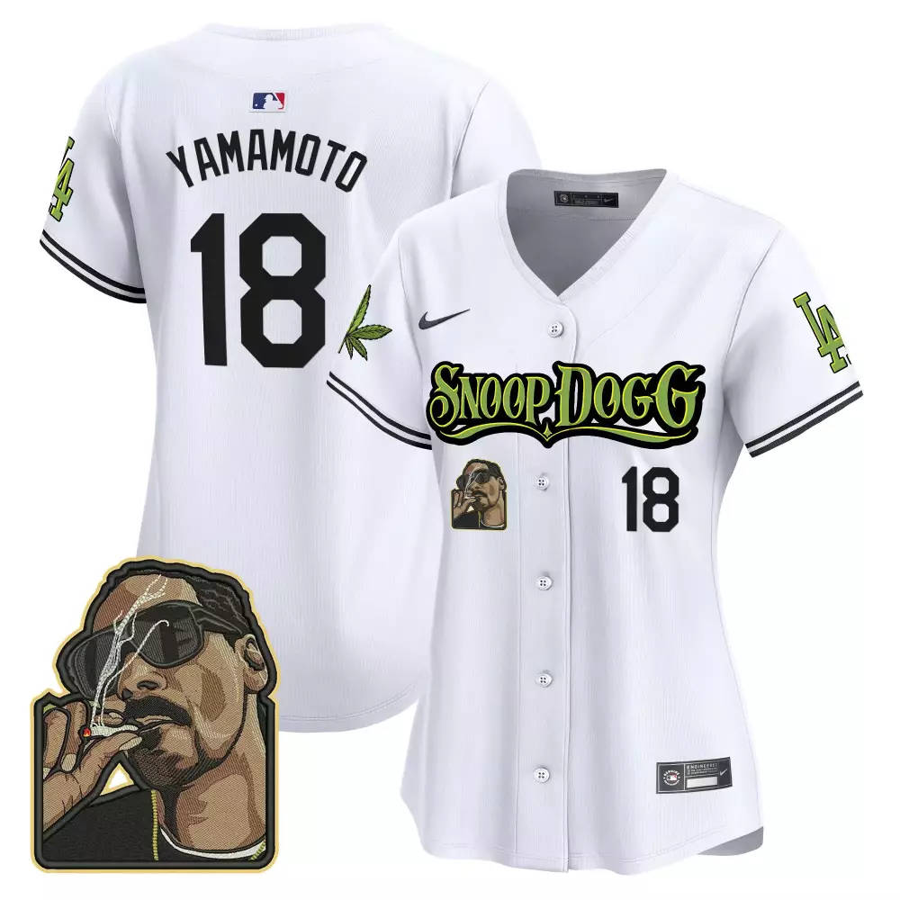 Yamamoto Dodgers Snoop Dogg Jersey | Stitched Vapor Premier Limited Edition | Fan Gear for Men, Women & Youth