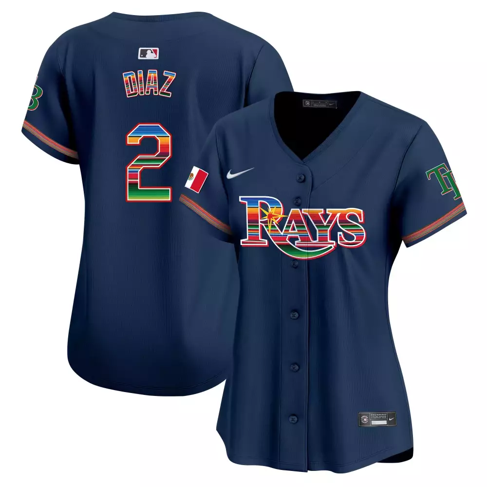 yandy diaz navy womens tampa bay rays mexico vapor premier limited jersey all stitched