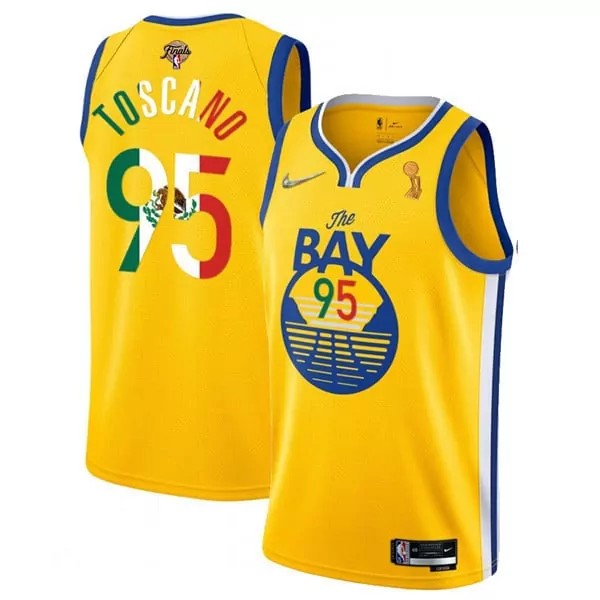 yellow men juan toscanoanderson golden state warriors jersey all stitched