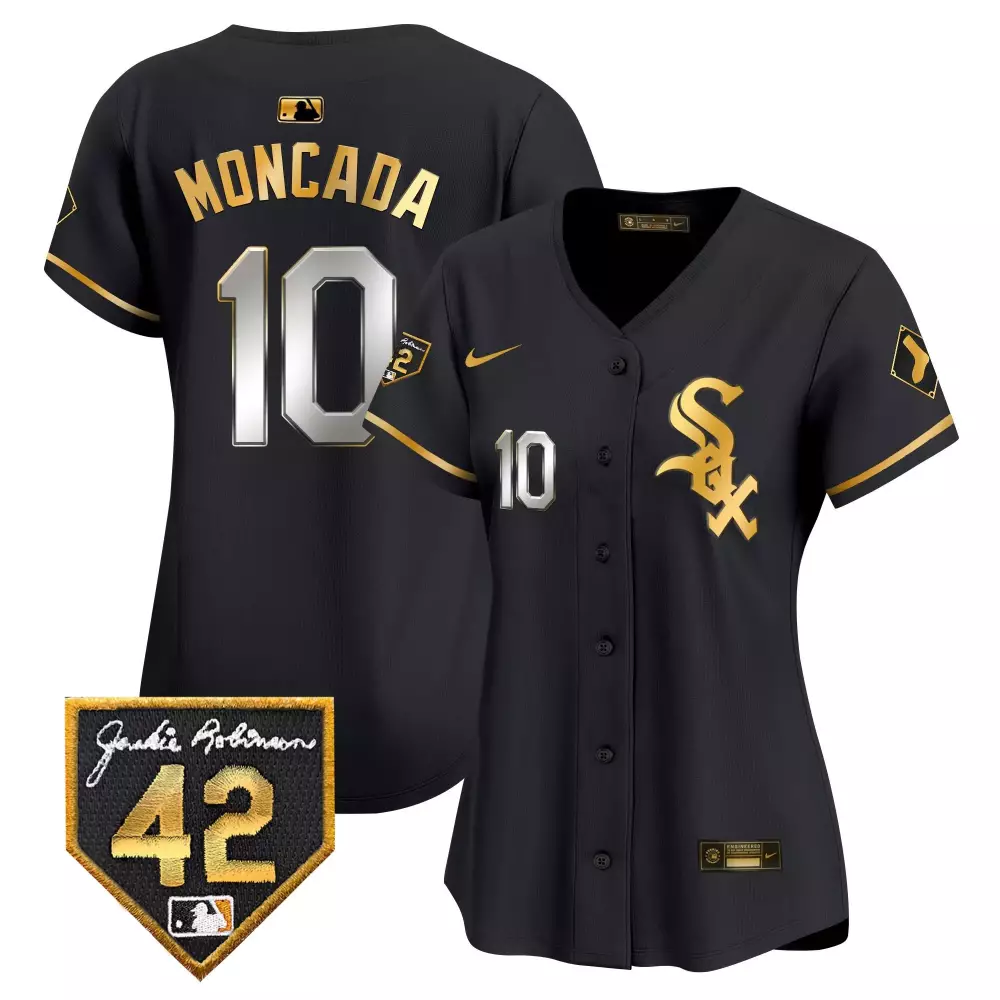 yoan moncada black gold mens chicago white sox 2024 spring training patch vapor premier limited jersey all stitched