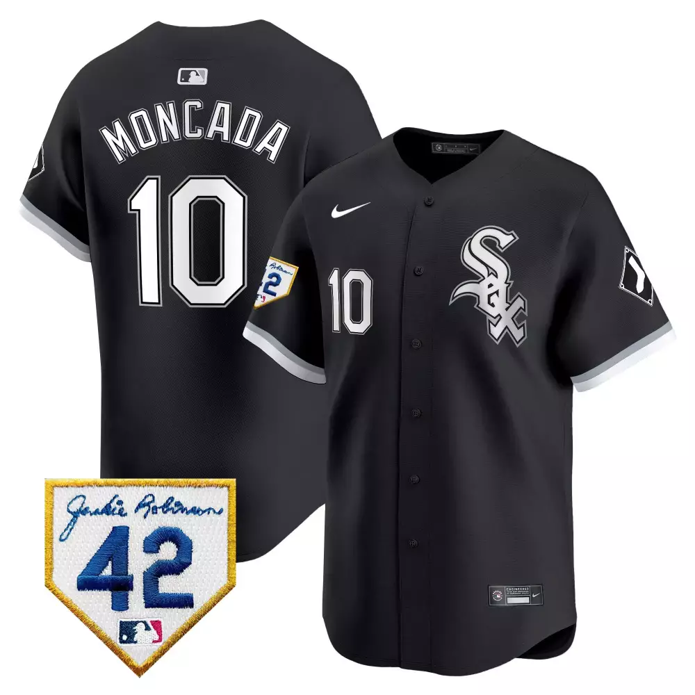 yoan moncada black gold mens chicago white sox 2024 spring training patch vapor premier limited jersey all stitched