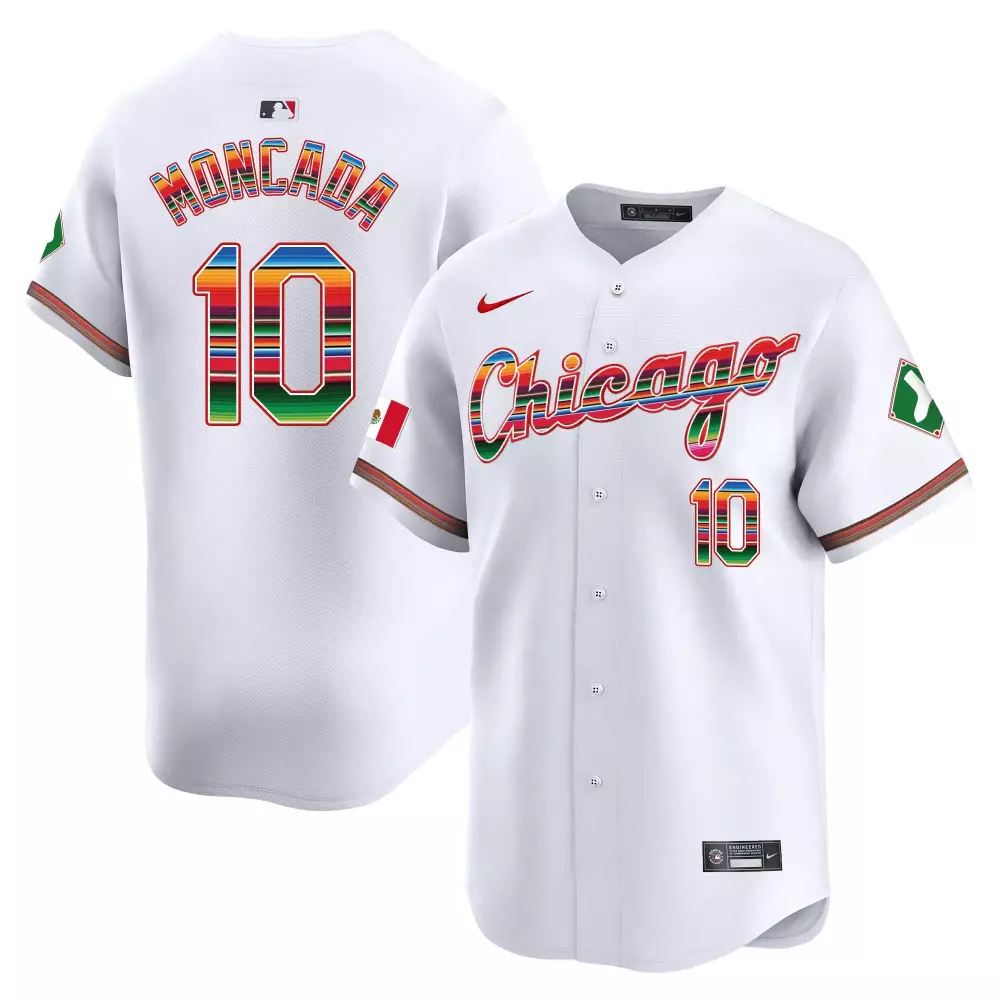 Yoan Moncada White Chicago White Sox Mexico Limited Edition Jersey V2 | Stitched Fan Gear | For Men, Women & Youth