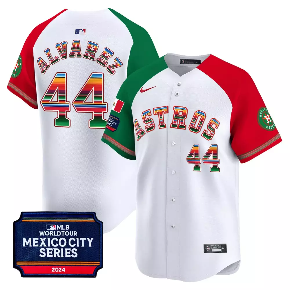 yordan alvarez alternate mens houston astros 2024 mexico city series patch vapor premier limited jersey all stitched