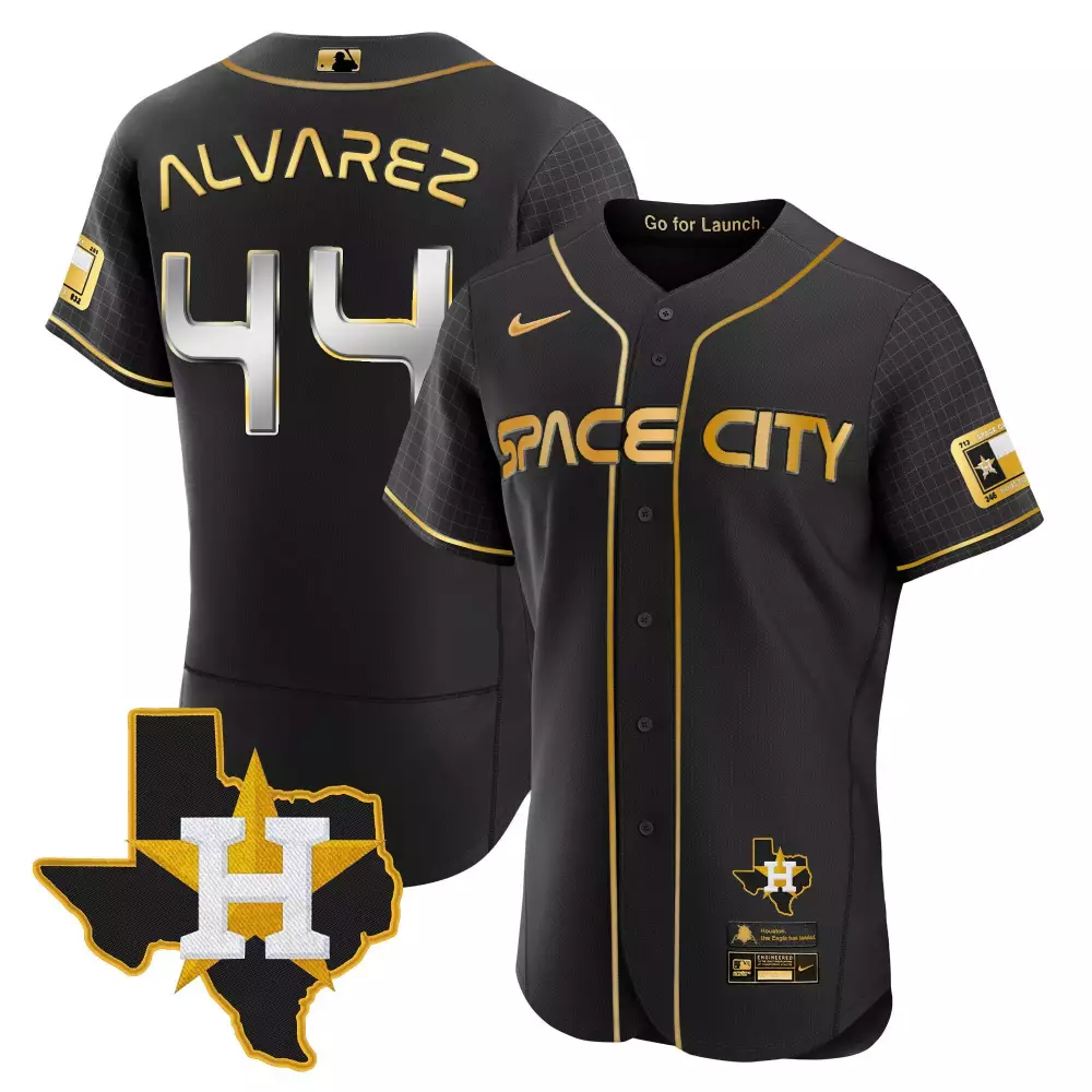 Yordan Alvarez Men's Houston Astros 2024 Space City Ready 2 Reign Flex Base Jersey | Stitched Design | Fan Gear for All | For Men, Women & Youth