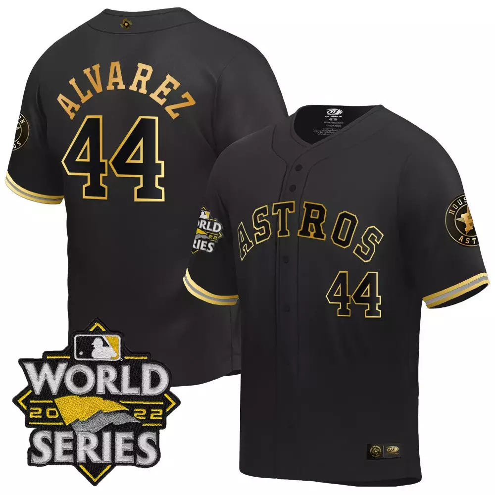 yordan alvarez black gold mens houston astros jackie robinson breaking barriers patch vapor premier limited jersey all s