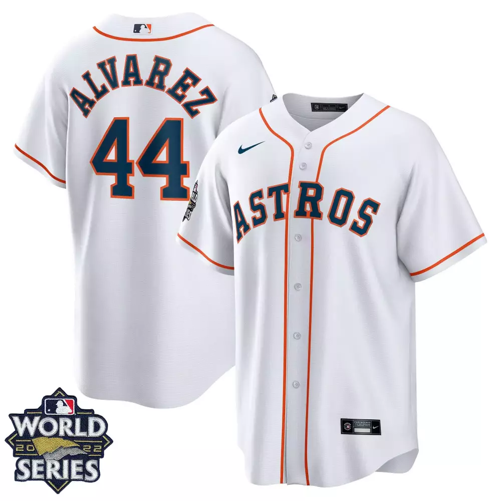 yordan alvarez cool base mens houston astros 2022 world series home player jersey white all stitched