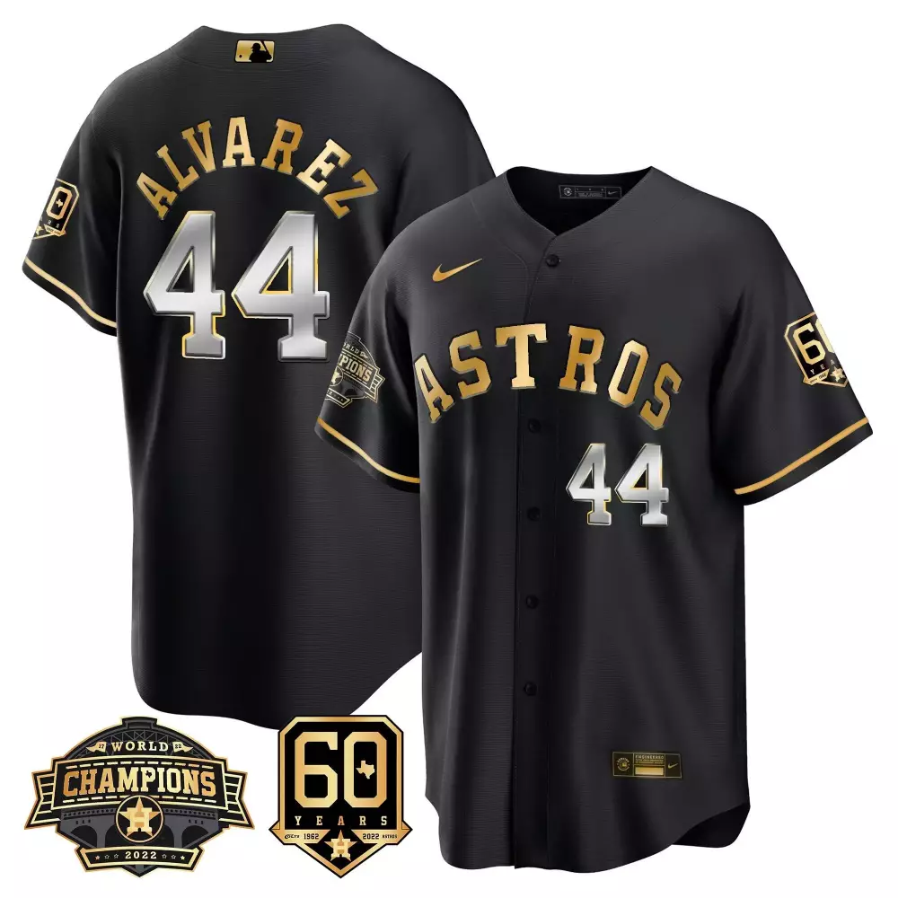 Yordan Alvarez Cool Base Youths Houston Astros Alternate 2022 World Series Jersey | Limited Edition Fan Gear | For Men, Women & Youth