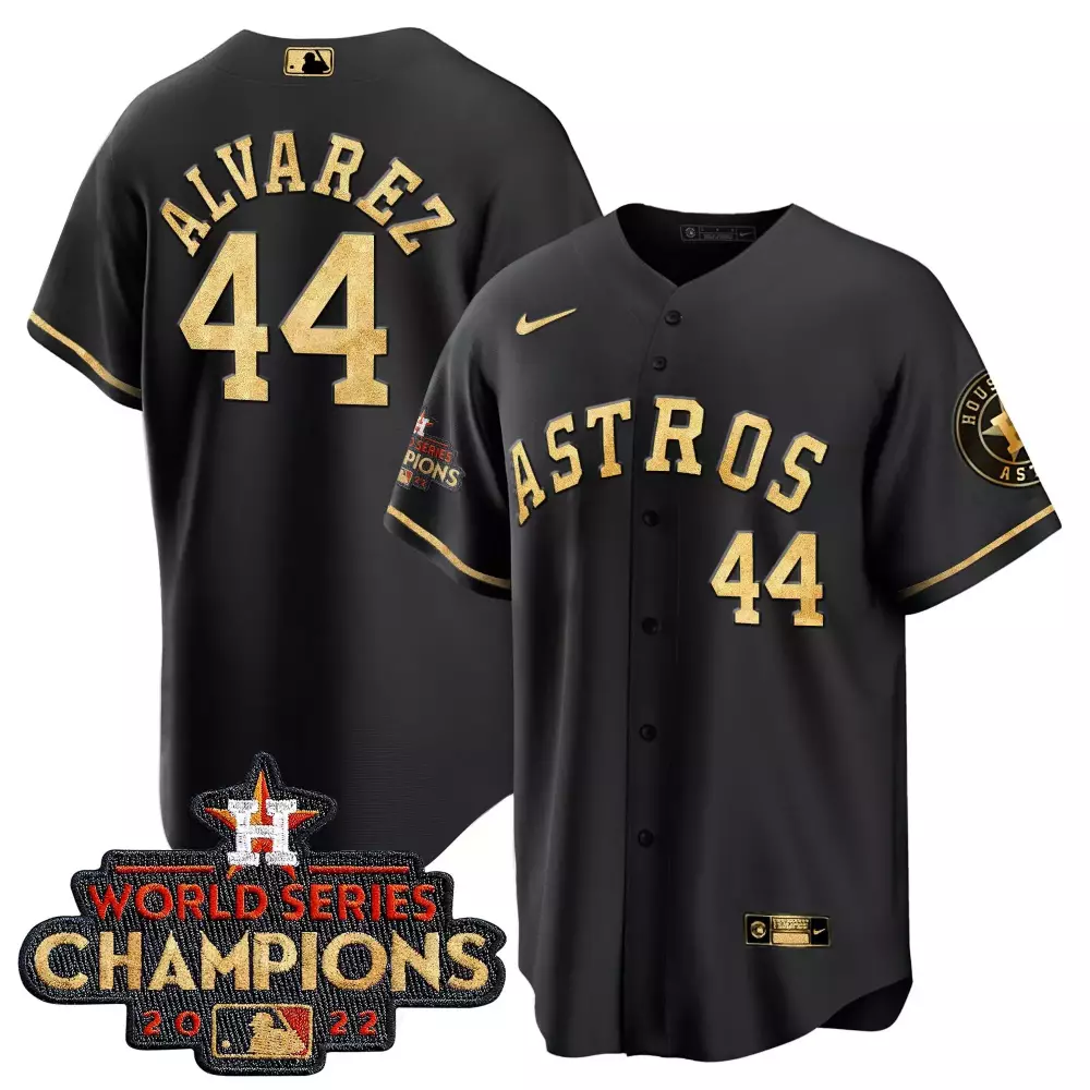 Yordan Alvarez Houston Astros 2022 World Series Champions 60th Anniversary Patch Jersey | Stitched Space City Fan Gear | For Men, Women & Youth