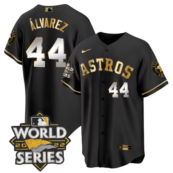 Yordan Alvarez Houston Astros 2022 World Series Player Jersey | Black Women's Stitched Fan Gear | For Men, Women & Youth