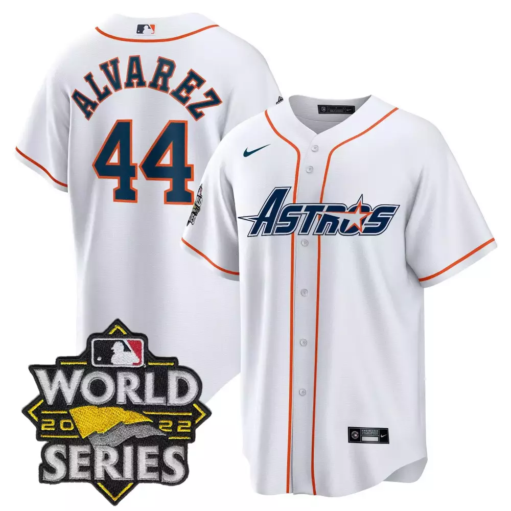 Yordan Alvarez Houston Astros World Series Throwback Patch Gold Jersey | Flex White Style | Stitched Fan Gear | For Men, Women & Youth