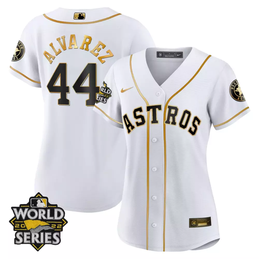 Yordan Alvarez Houston Astros 2022 World Series Player Jersey | Cool White Design | For Men, Women & Youth
