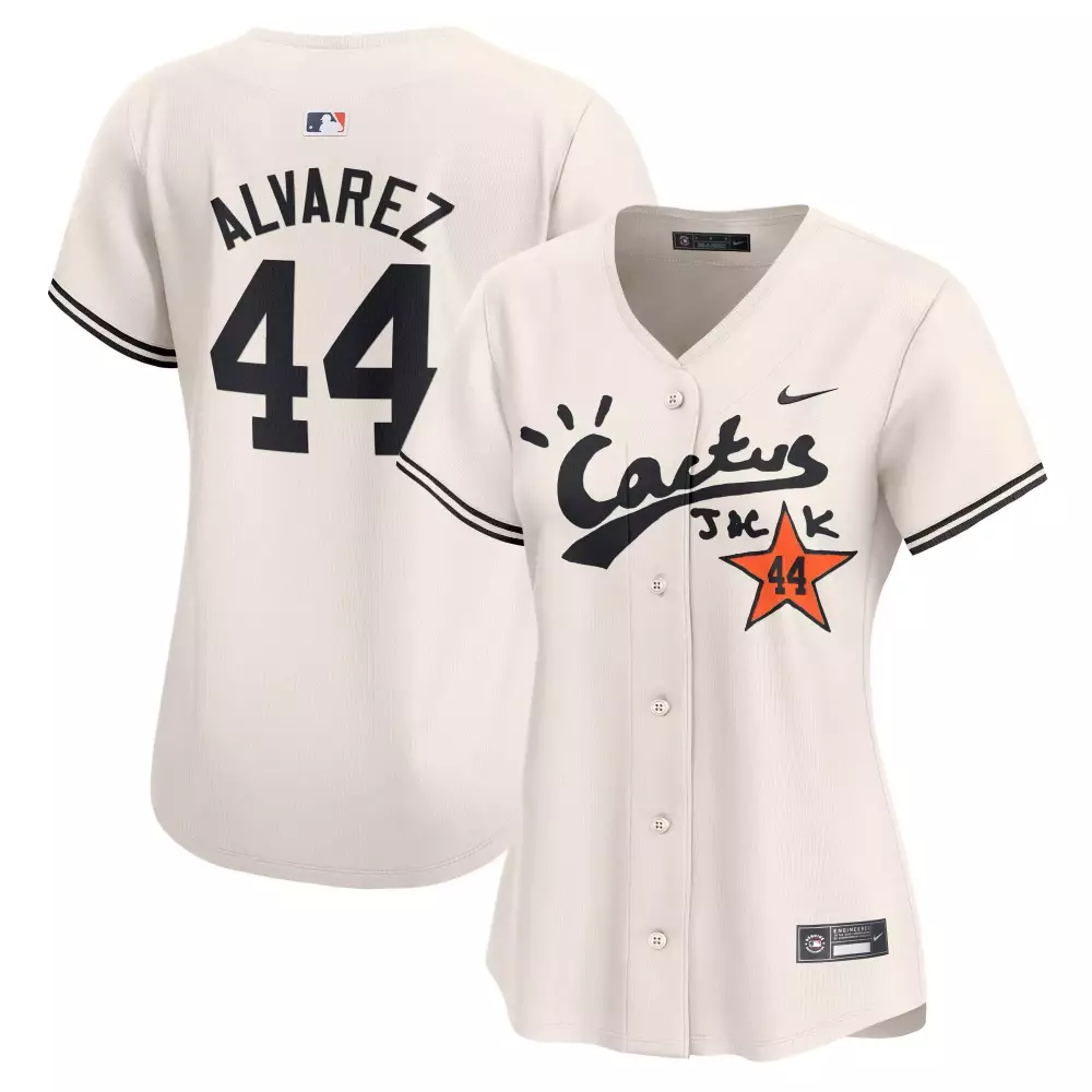 Yordan Alvarez Cream Unisex Houston Astros Orbit Vapor Premier Jersey | Printed | Limited Edition Fan Gear | For Men, Women & Youth