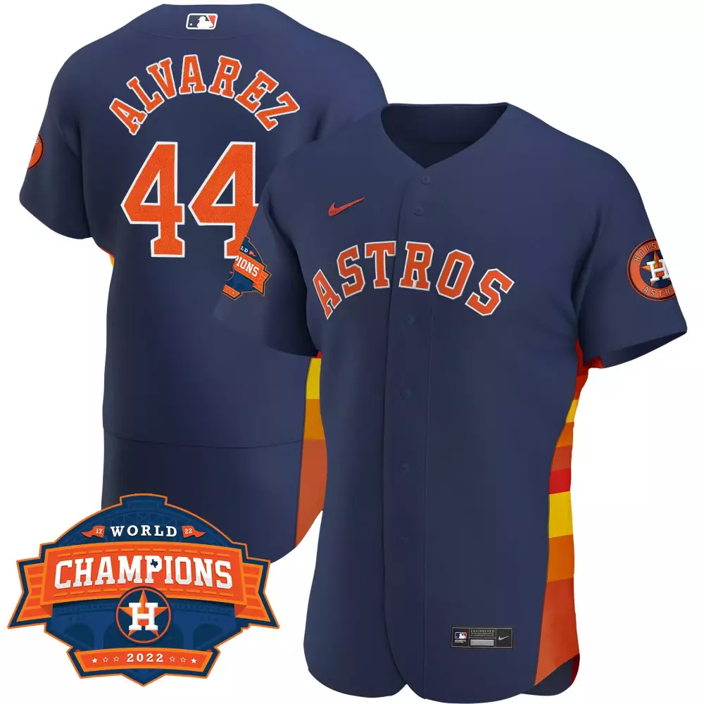yordan alvarez flex base mens houston astros alternate navy 2022 champions limited player jersey all stitched