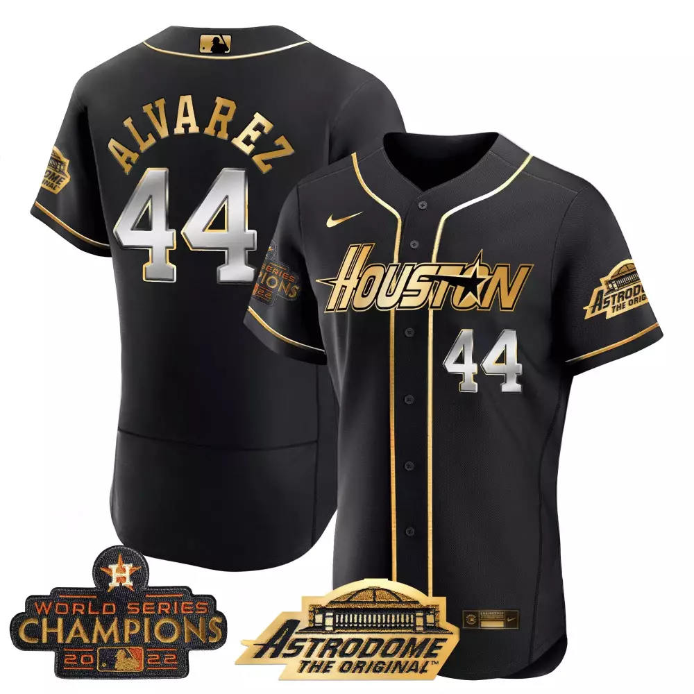 Yordan Alvarez Flex Base Youth's Houston Astros Space City 2022 World Series Jersey | Stitched Fan Gear | For Men, Women & Youth