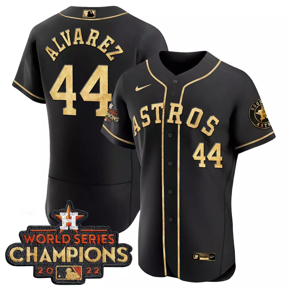 Yordan Alvarez Houston Astros 2022 World Series Champions 60th Anniversary Patch Jersey | Stitched Space City Fan Gear | For Men, Women & Youth