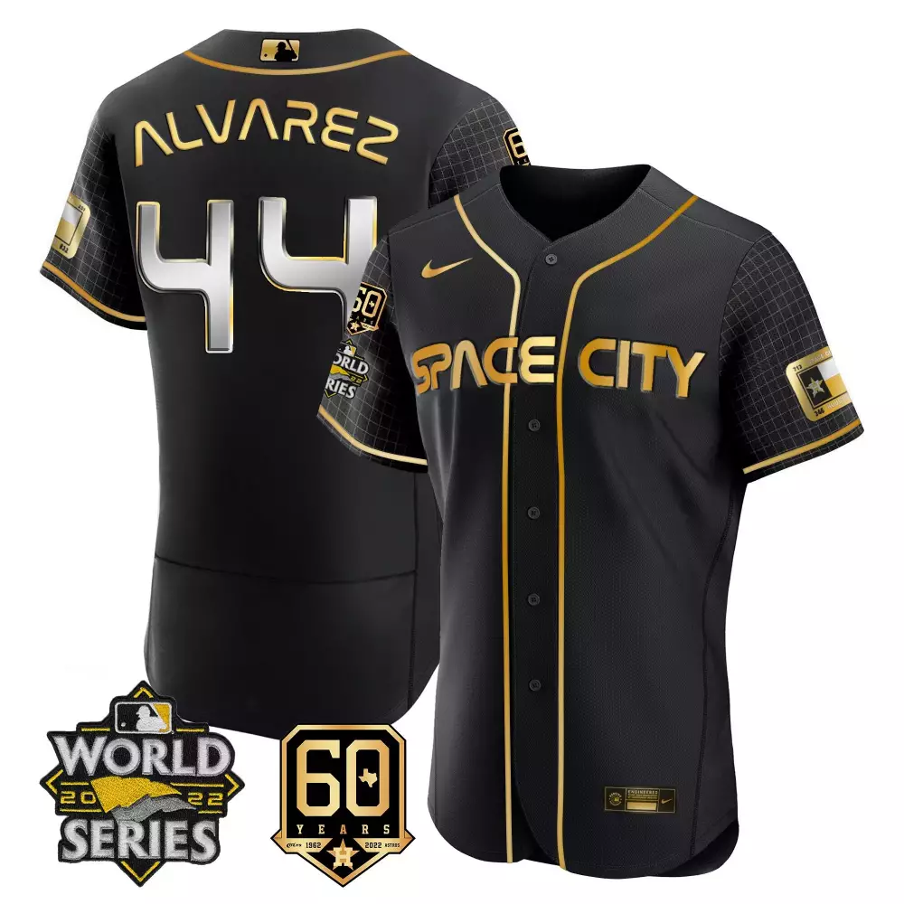 yordan alvarez flex black mens houston astros world series throwback patch gold jersey all stitched