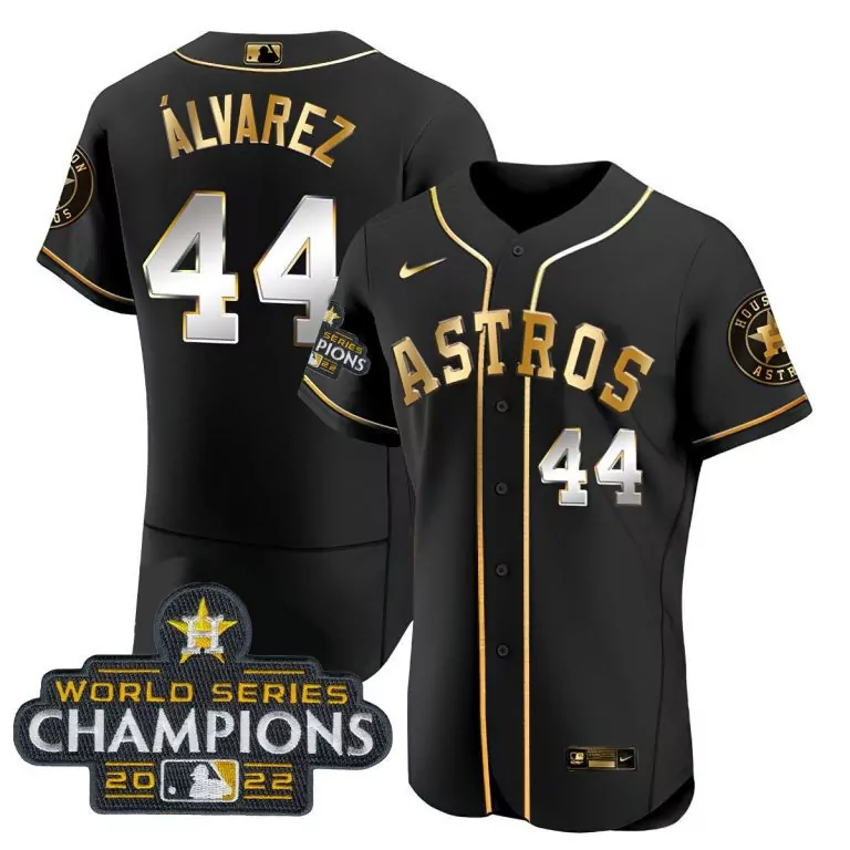 yordan alvarez flex black mens houston astros world series throwback patch gold jersey all stitched
