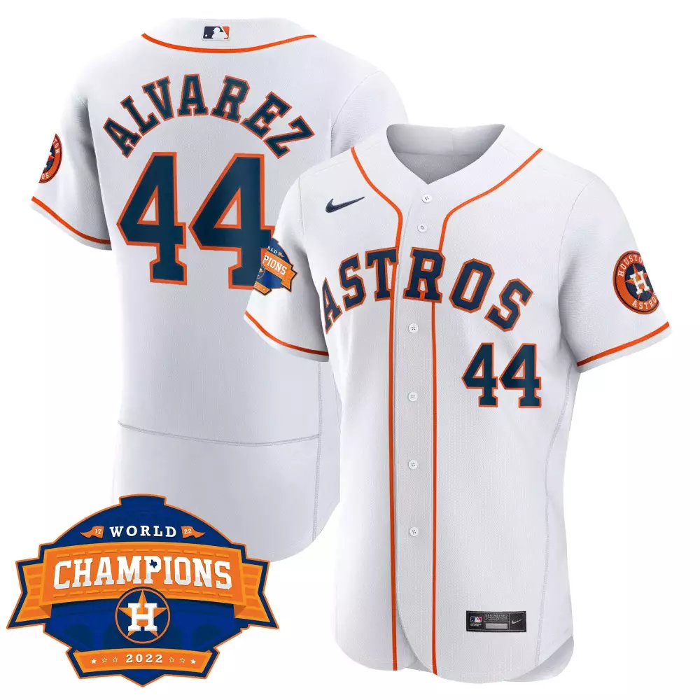 Yordan Alvarez Houston Astros 2022 World Series Champions Patch Limited Jersey | Stitched Women's Fan Gear | For Men, Women & Youth
