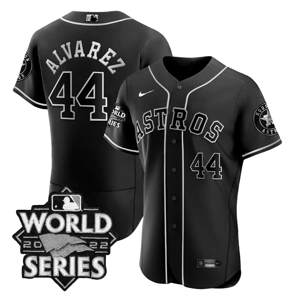 Yordan Alvarez Houston Astros 2022 World Series Gold Limited Jersey | Stitched Silver Fan Gear | For Men, Women & Youth