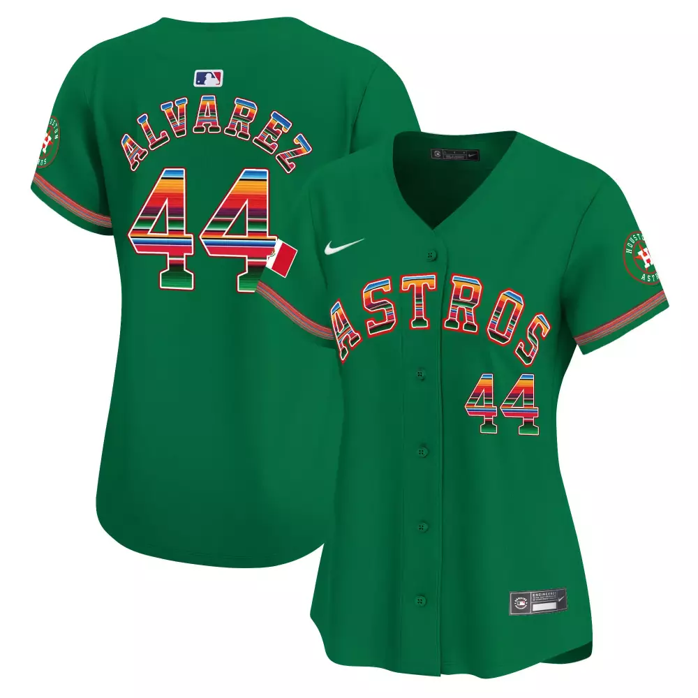 Yordan Alvarez Houston Astros 2023 Mexico Vapor Premier Limited Jersey | Stitched Green | Fan Gear for Women | For Men, Women & Youth