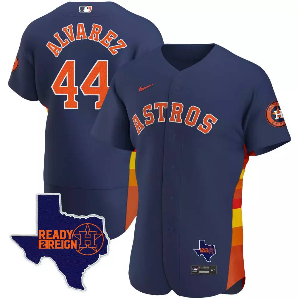 Yordan Alvarez Houston Astros 2024 Navy Ready 2 Reign Flex Base Jersey | Men's Style | Fan Gear for Men, Women & Youth