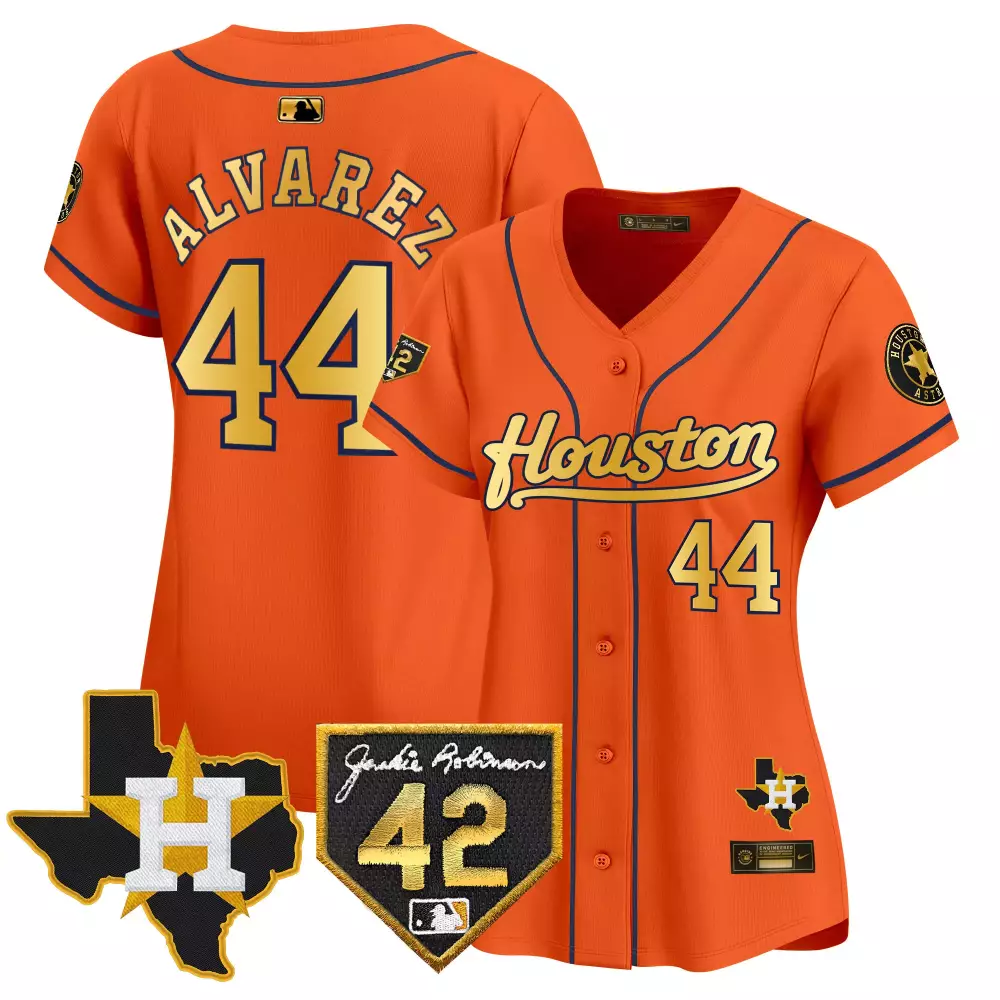 yordan alvarez orange gold mens houston astros houston rodeo patch vapor premier limited jersey v2 all stitched